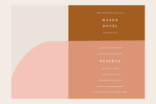 Load image into Gallery viewer, Color Arch Invitation Suite (Burgundy and Golden Brown)
