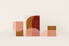 Load image into Gallery viewer, Color Arch Invitation Suite (Burgundy and Golden Brown)
