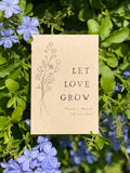 Personalized "Let Love Grow" wildflower seed packets