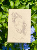 Personalized "Let Love Grow" wildflower seed packets, Floral Frame