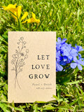 Personalized "Let Love Grow" wildflower seed packets