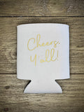 Personalized Wedding Koozie, Floral Arch Design