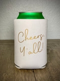 Personalized Wedding Koozie, Floral Arch Design