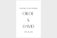 Classic & Chic Wedding Welcome Sign Digital Download